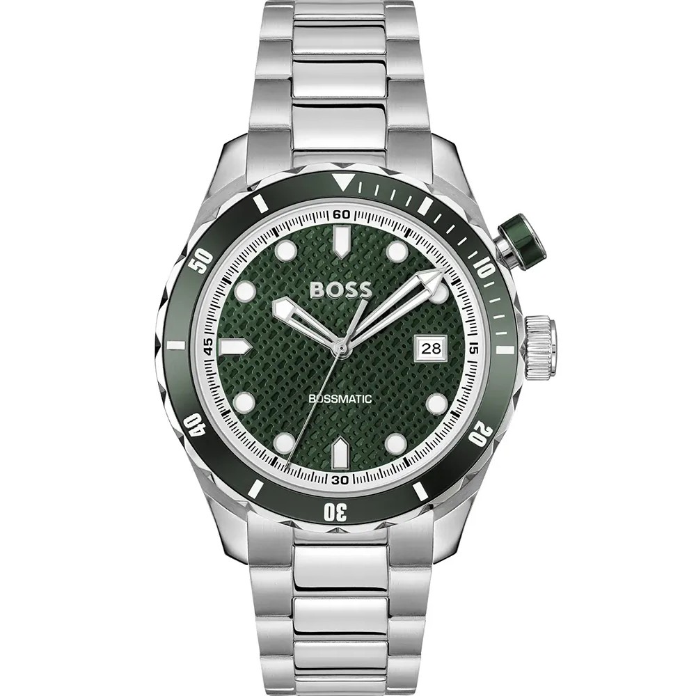 BOSS Bossmatic Ρολόι Ανδρικό Χρονογράφος Aτσάλι μπρασελέ 1514178 