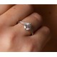 BRIZZLING Δαχτυλίδι μονόπετρο με διαμάντι Moissanite Ασήμι 925 BMR055