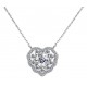 BRIZZLING Κολιέ Καρδιά με διαμάντι Moissanite Ασήμι 925 BMP085