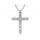 BRIZZLING Κολιέ Σταυρός με διαμάντι Moissanite Ασήμι 925 BMP2118