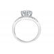 BRIZZLING Δαχτυλίδι μονόπετρο με διαμάντι Moissanite Ασήμι 925 BMR055