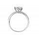 BRIZZLING Δαχτυλίδι μονόπετρο με διαμάντι Moissanite Ασήμι 925 BMR089 