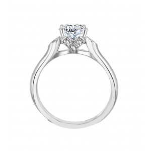 BRIZZLING Δαχτυλίδι μονόπετρο με διαμάντι Moissanite Ασήμι 925 BMR050