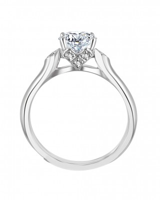 BRIZZLING Δαχτυλίδι μονόπετρο με διαμάντι Moissanite Ασήμι 925 BMR050