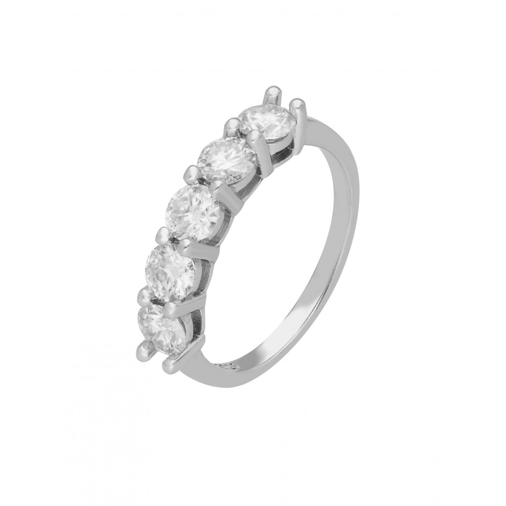 BRIZZLING Δαχτυλίδι σειρέ με διαμάντια Moissanite Ασήμι 925 BMR2191