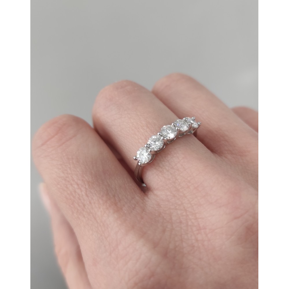 BRIZZLING Δαχτυλίδι σειρέ με διαμάντια Moissanite Ασήμι 925 BMR2191