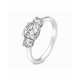 BRIZZLING Δαχτυλίδι Τρίπετρο με διαμάντια Moissanite Ασήμι 925 BMR2004