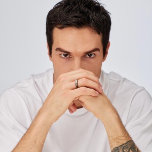 BROSWAY Ανδρικό Δαχτυλίδι Γυαλιστερό / Ματ Μαύρο Ανοξείδωτο Ατσάλι BGF32