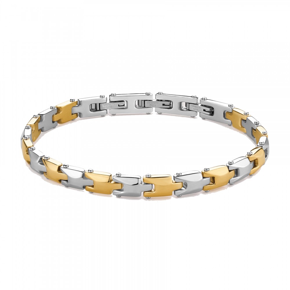 BROSWAY Ανδρικό Βραχιόλι Δίχρωμο Ανοξείδωτο Ατσάλι BBC21