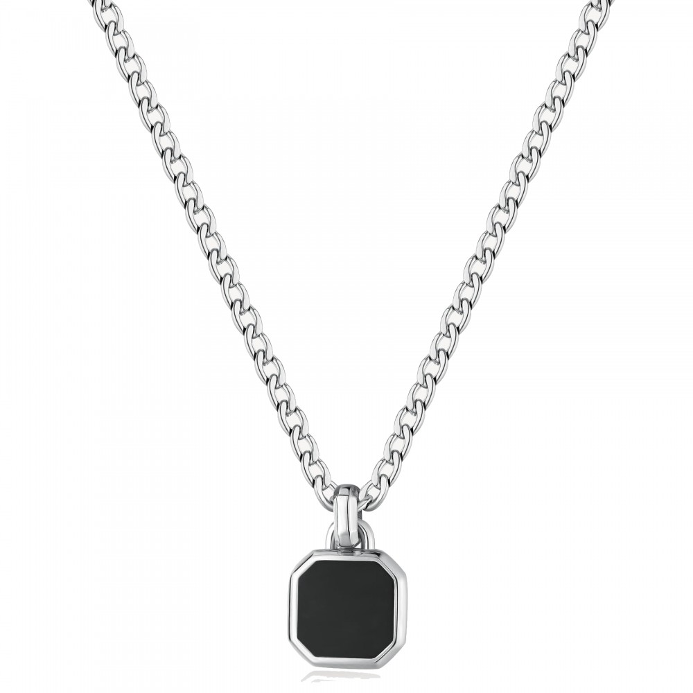 BROSWAY Ανδρικό Κολιε Μαύρο Ανοξείδωτο Ατσάλι BIK126