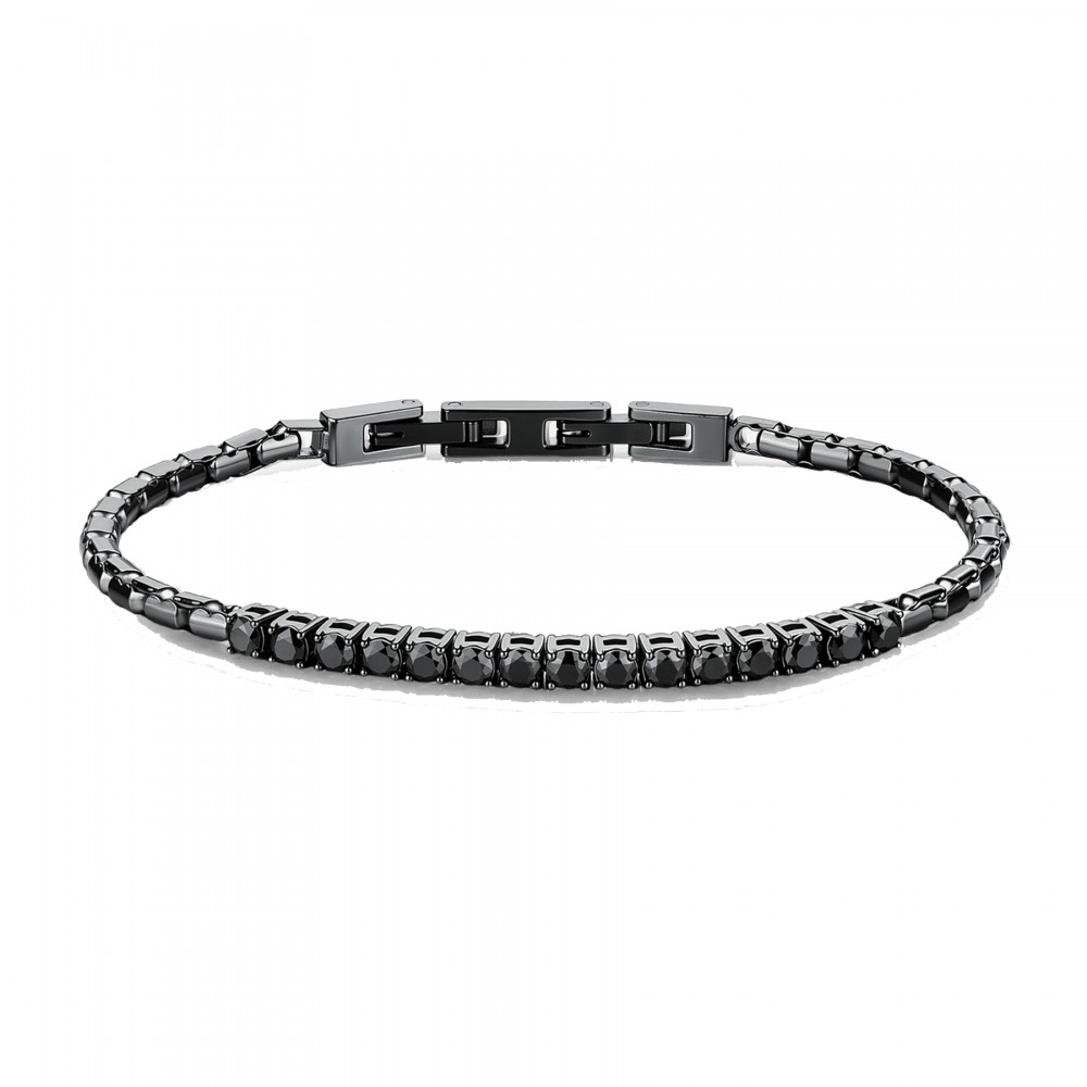 BROSWAY Ανδρικό Βραχιόλι Ριβιέρα Μαύρο Ανοξείδωτο Ατσάλι BVD31