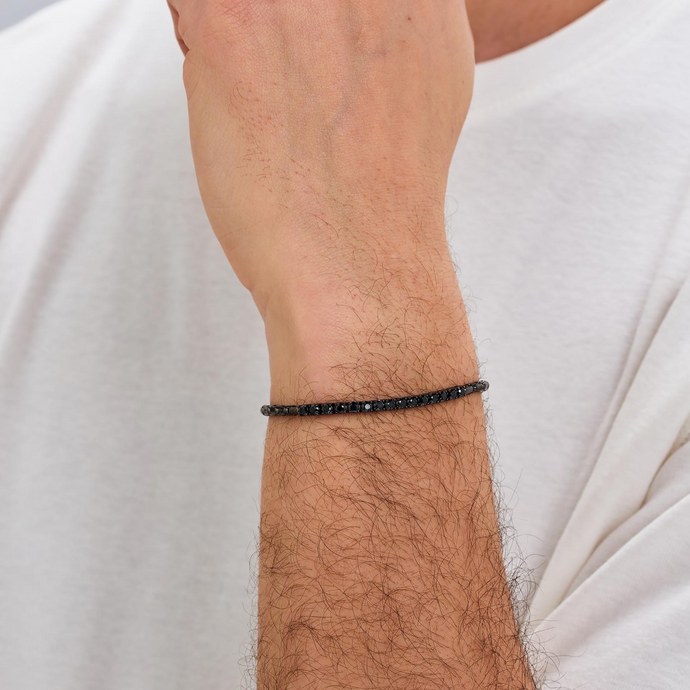 BROSWAY Ανδρικό Βραχιόλι Ριβιέρα Μαύρο Ανοξείδωτο Ατσάλι BVD31