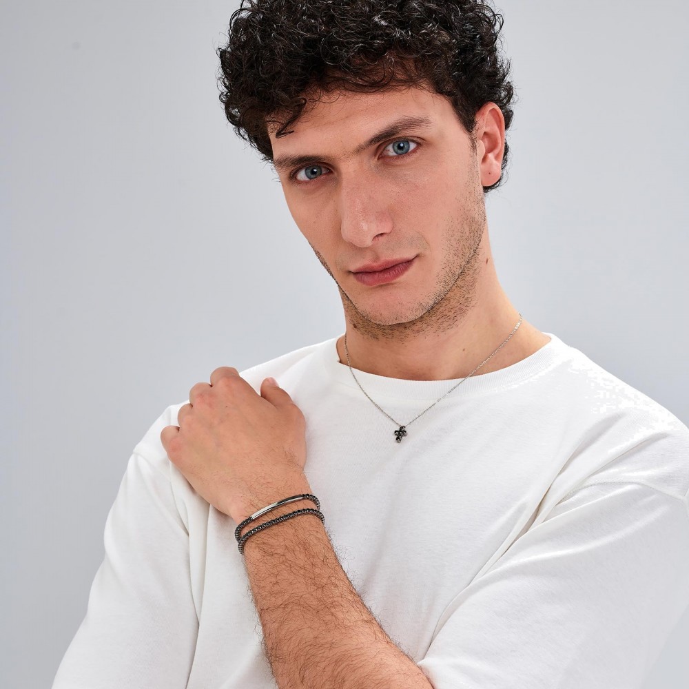 BROSWAY Ανδρικός Σταυρός Κολιέ Ανοξείδωτο Ατσάλι BVD03