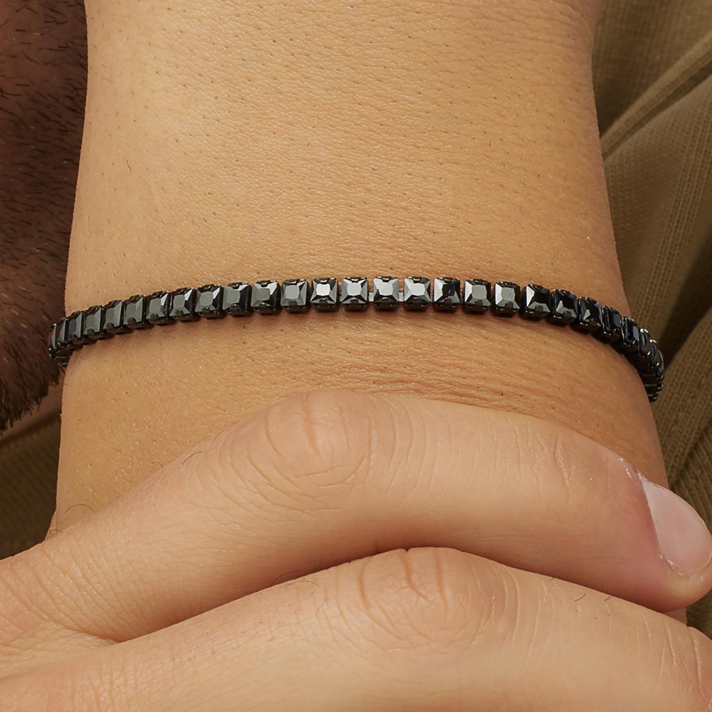 BROSWAY Ανδρικό Βραχιόλι Ριβιέρα Μαύρο Ανοξείδωτο Ατσάλι BVD21