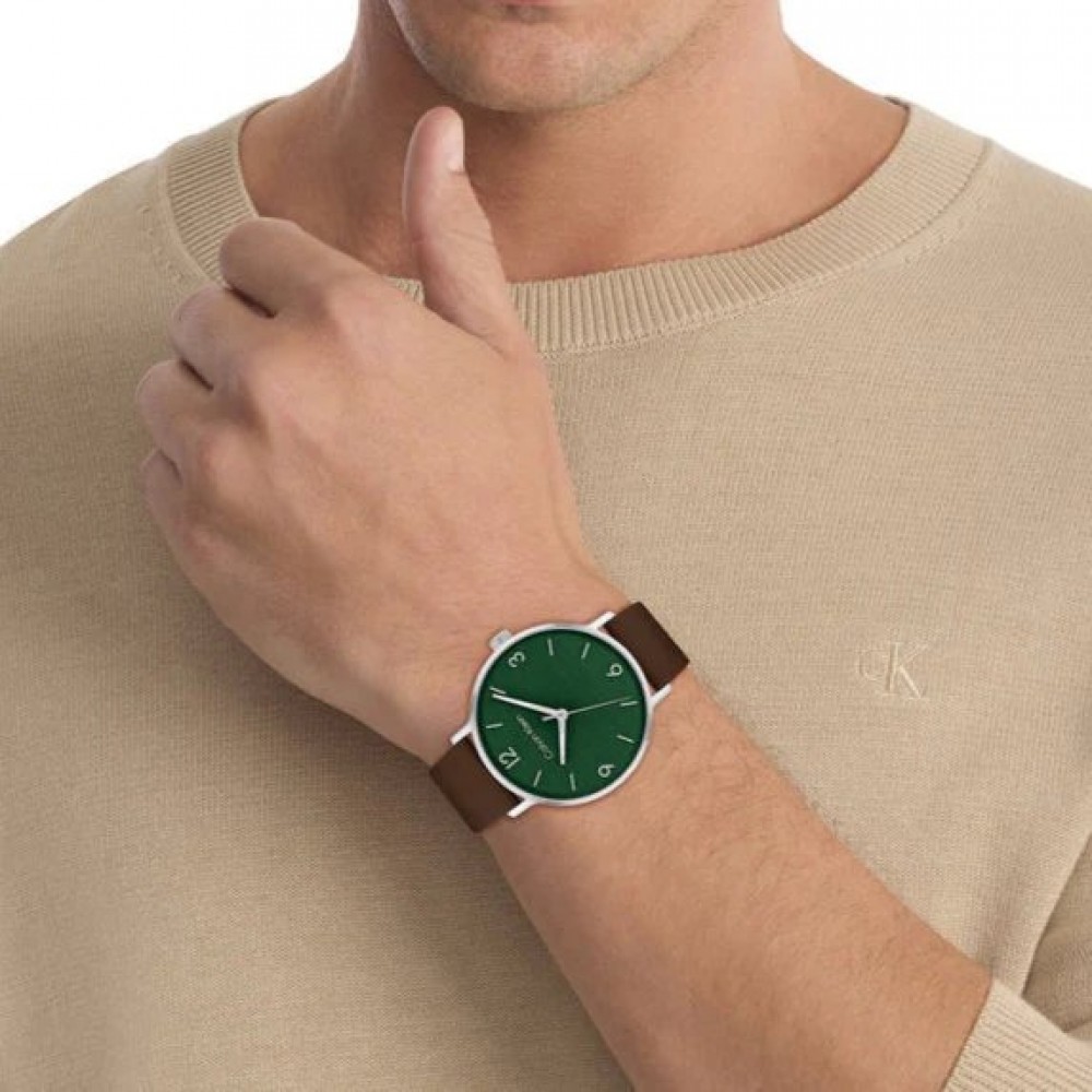 CALVIN KLEIN Reset Ρολόι Καφέ Δερμάτινο λουράκι 25200435