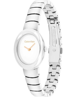 CALVIN KLEIN Ρολόι Twisted Ασημί Ανοξείδωτο Ατσάλι 25100149 