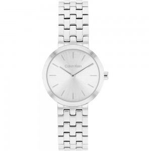 CALVIN KLEIN Ρολόι Forme Ασημί Ανοξείδωτο Ατσάλι 25100186 