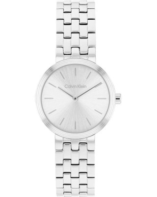 CALVIN KLEIN Ρολόι Forme Ασημί Ανοξείδωτο Ατσάλι 25100186 