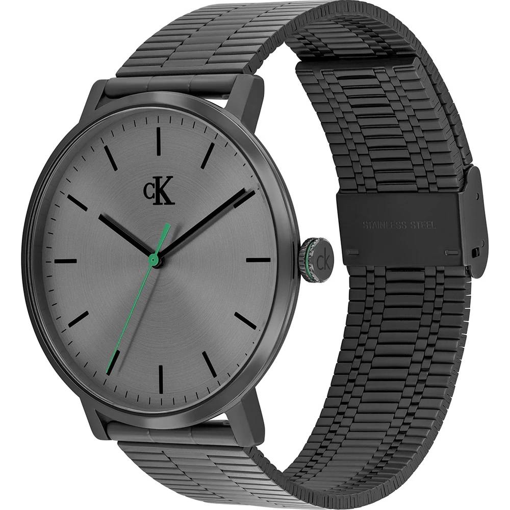 CALVIN KLEIN Real Ρολόι Ανθρακί Ανοξείδωτο Ατσάλι 25200551 