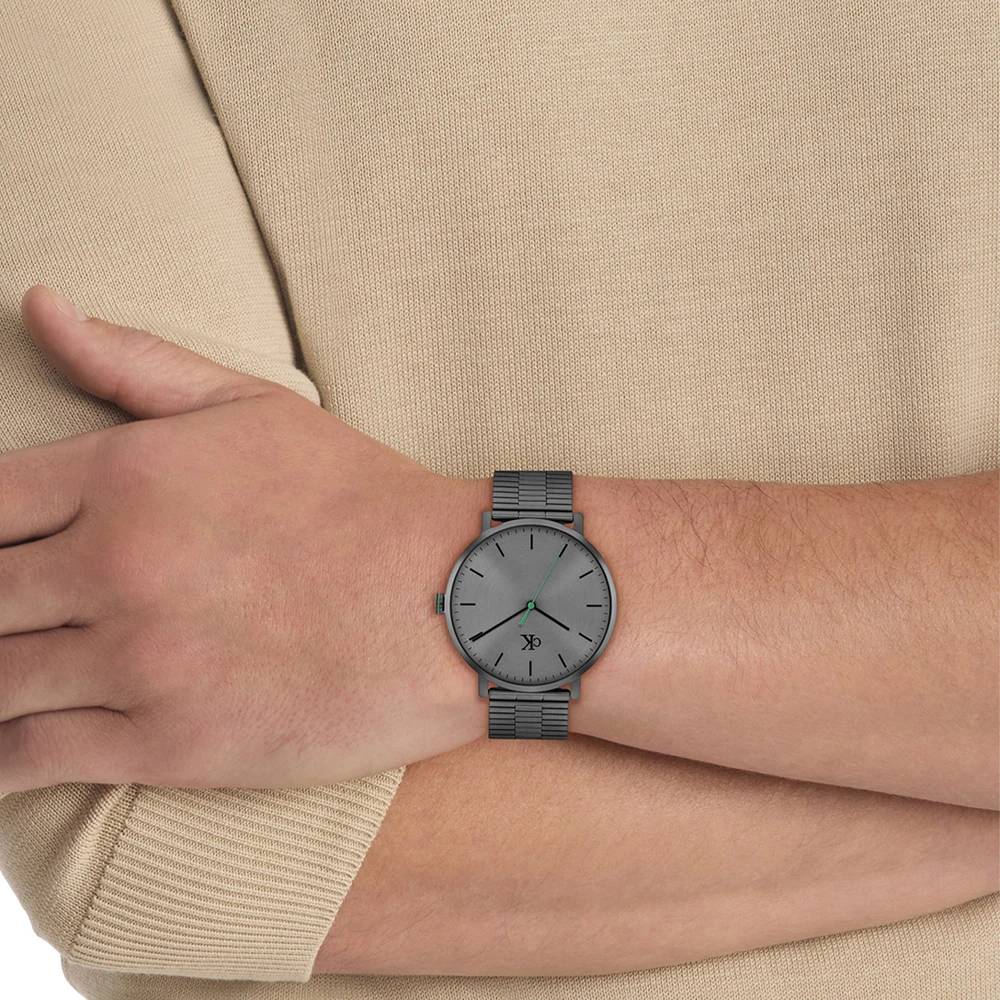 CALVIN KLEIN Real Ρολόι Ανθρακί Ανοξείδωτο Ατσάλι 25200551 