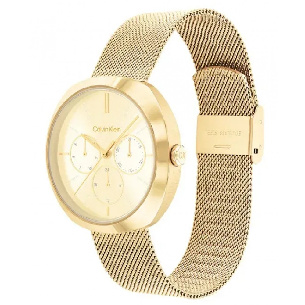 CALVIN KLEIN Shape Γυναικειο Ρολόι Επιχρυσωμένο Ανοξείδωτο Ατσάλι μπρασελέ 25200339