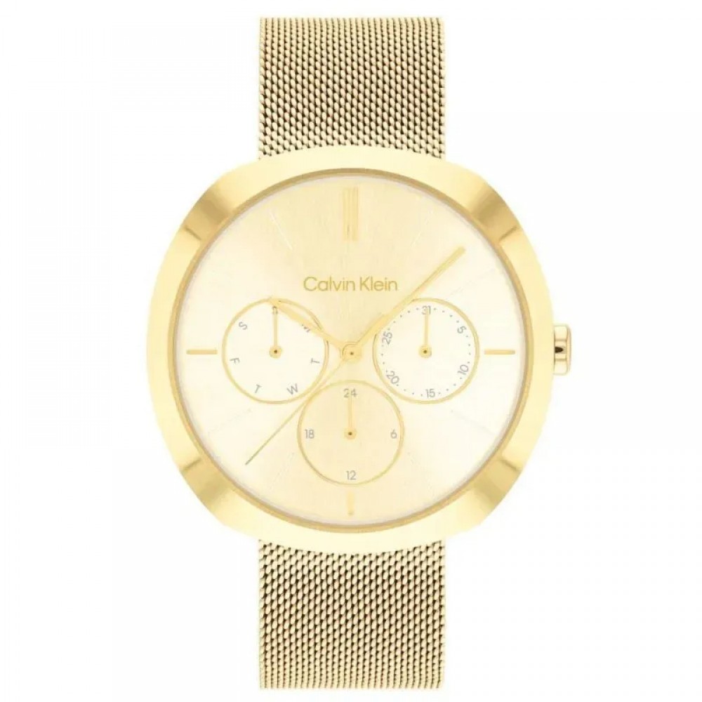 CALVIN KLEIN Shape Γυναικειο Ρολόι Επιχρυσωμένο Ανοξείδωτο Ατσάλι μπρασελέ 25200339