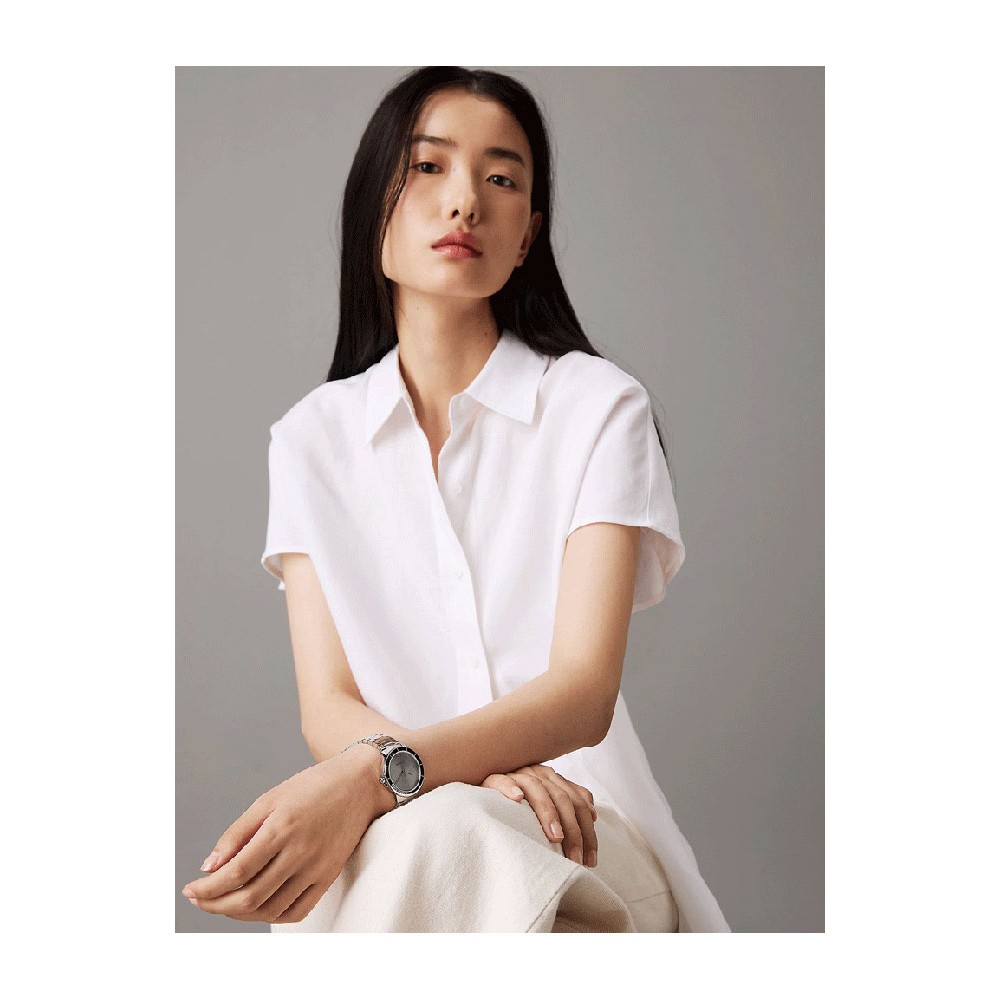 CALVIN KLEIN Ρολόι Vinacious Γυναικείο Aσημί Ανοξείδωτο Ατσάλι 25100022