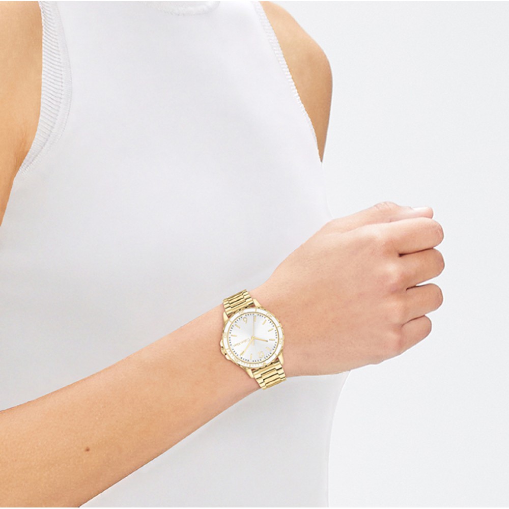 CALVIN KLEIN Ρολόι Lively Επιχρυσωμένο Ανοξείδωτο Ατσάλι 25200099