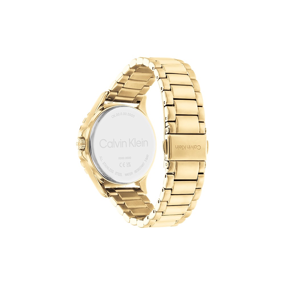 CALVIN KLEIN Ρολόι Lively Επιχρυσωμένο Ανοξείδωτο Ατσάλι 25200099