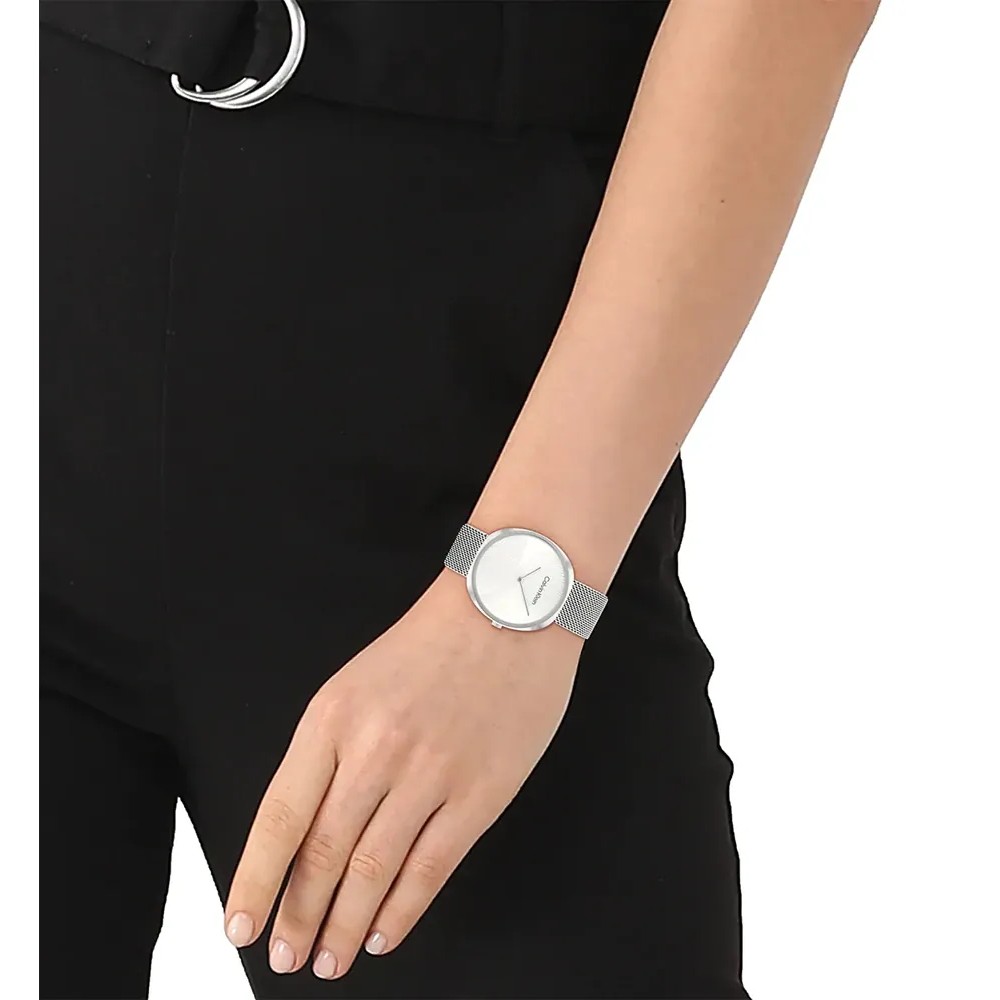 CALVIN KLEIN Ρολόι Sculpt Mesh Ασημί Ανοξείδωτο Ατσάλι 25200245