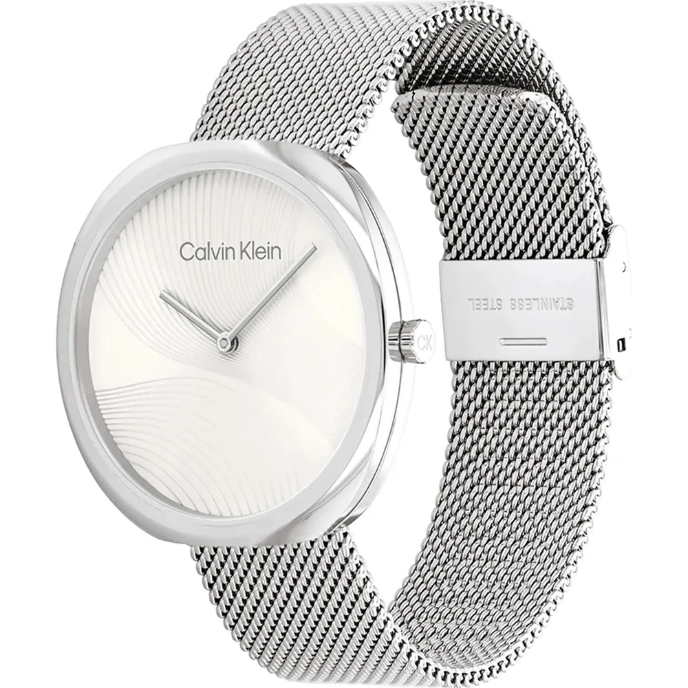 CALVIN KLEIN Ρολόι Sculpt Mesh Ασημί Ανοξείδωτο Ατσάλι 25200245