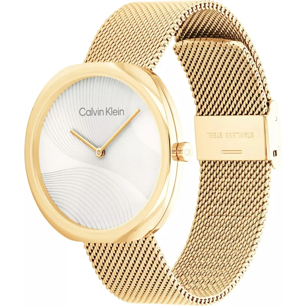 CALVIN KLEIN Ρολόι Sculpt Mesh Επιχρυσωμένο Ανοξείδωτο Ατσάλι 25200246