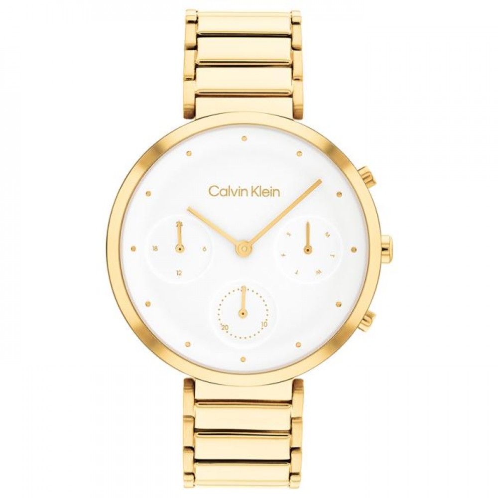 CALVIN KLEIN Ρολόι Minimalistic Επιχρυσωμένο Μπρασελέ Ανοξείδωτο Ατσάλι 25200284