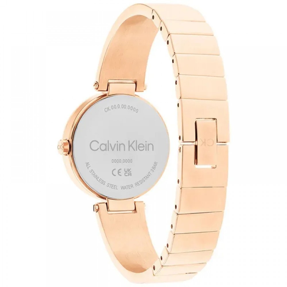 CALVIN KLEIN Dames Ρολόι Ροζ Επιχρυσωμένο Ανοξείδωτο Ατσάλι 25200308