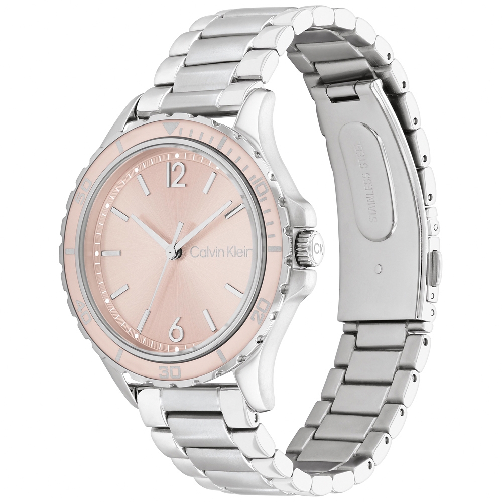 CALVIN KLEIN Ρολόι lIVELY Ασημί Ανοξείδωτο Ατσάλι 25200096