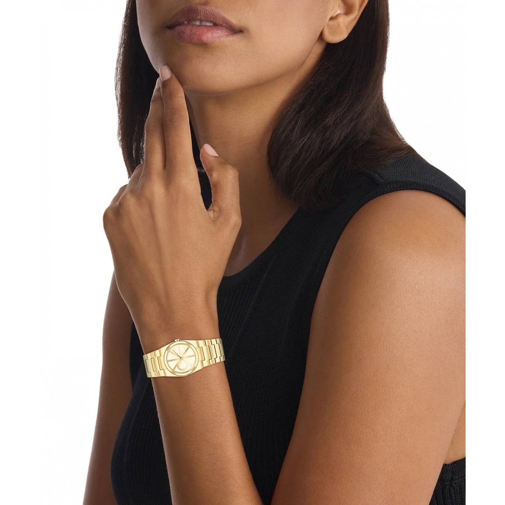 CALVIN KLEIN Ρολόι Unite Χρυσό Ανοξείδωτο Ατσάλι μπρασελέ 25100127