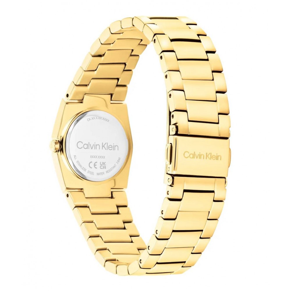 CALVIN KLEIN Ρολόι Unite Χρυσό Ανοξείδωτο Ατσάλι μπρασελέ 25100127