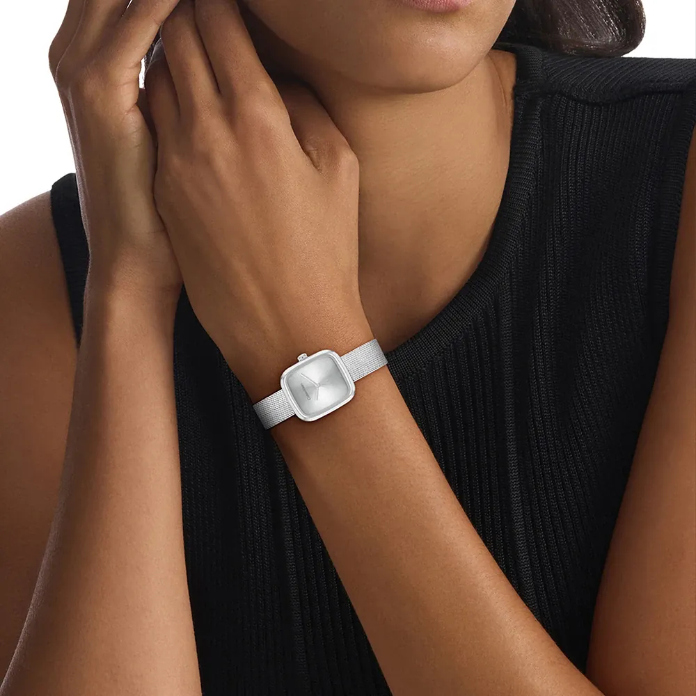 CALVIN KLEIN Ρολόι Adore Ασημί Ανοξείδωτο Ατσάλι 25100098 