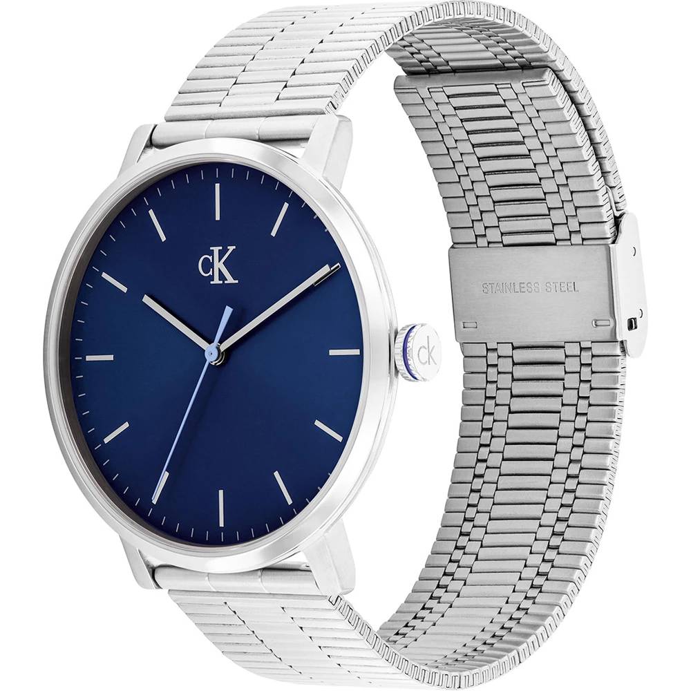 CALVIN KLEIN Real Ρολόι Ασημί Ανοξείδωτο Ατσάλι 25200548 