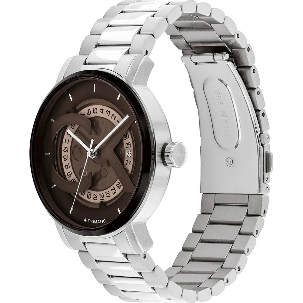 CALVIN KLEIN Ρολόι Iconic Auto Ασημί Ανοξείδωτο Ατσάλι 25300018 