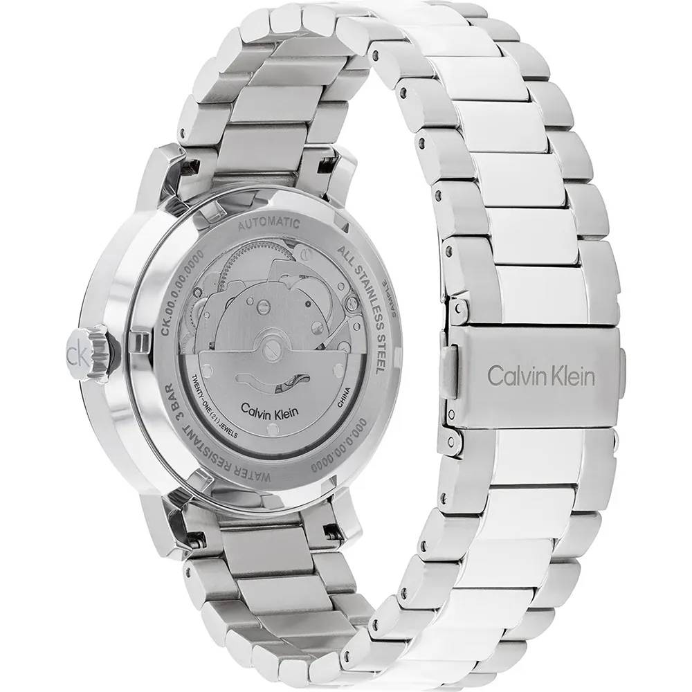 CALVIN KLEIN Ρολόι Iconic Auto Ασημί Ανοξείδωτο Ατσάλι 25300018 