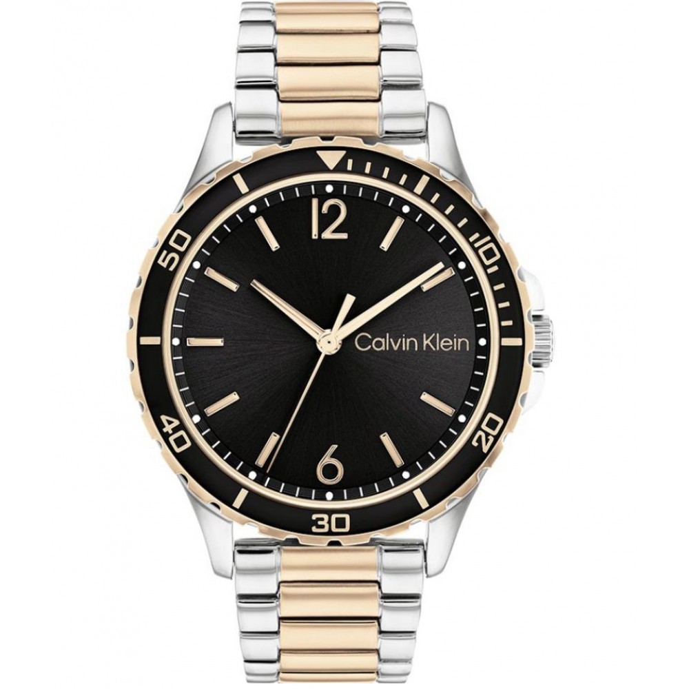 CALVIN KLEIN Ρολόι Lively Ανοξείδωτο Ατσάλι Ασημί & Ροζ χρυσό 25200100