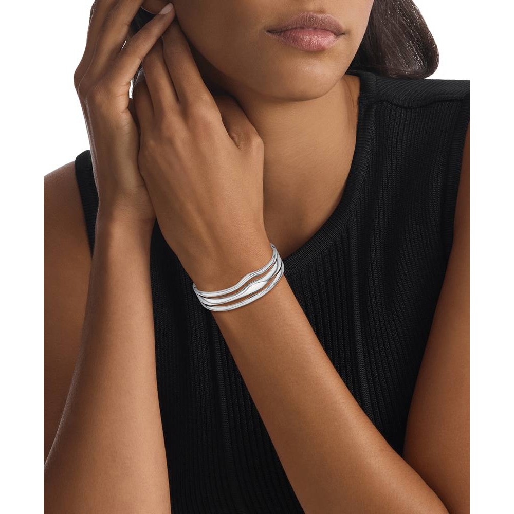 CALVIN KLEIN Βραχιόλι Wavy Ασημί Ανοξείδωτο Ατσάλι 35000718