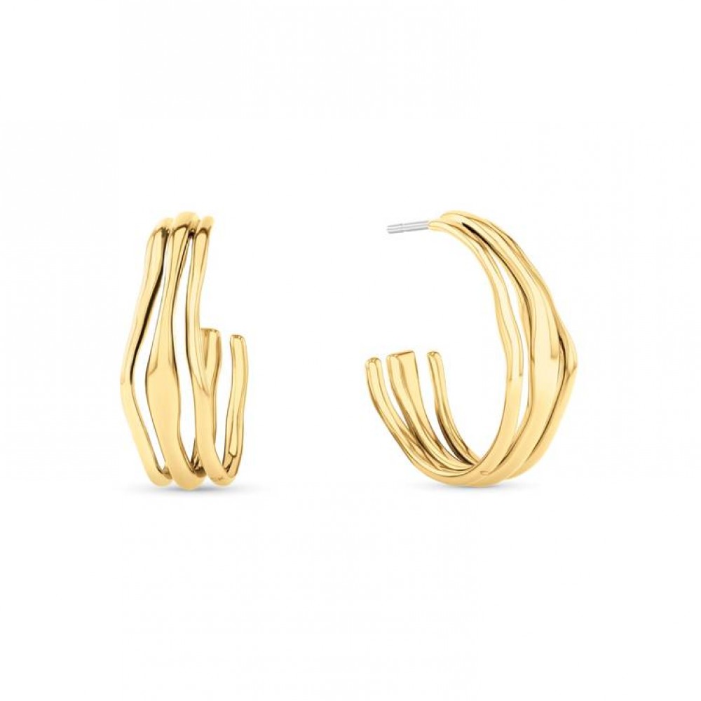 CALVIN KLEIN Σκουλαρίκια Κρίκοι Eπίχρυσο Ανοξείδωτο Ατσάλι 35000721