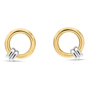 CALVIN KLEIN Duality Σκουλαρίκια Καρφωτά Δίχρωμο Ανοξείδωτο Ατσάλι 35000926