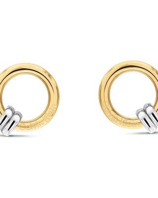 CALVIN KLEIN Duality Σκουλαρίκια Καρφωτά Δίχρωμο Ανοξείδωτο Ατσάλι 35000926