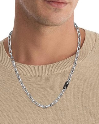 CALVIN KLEIN Sculpted Links Ανδρικό Κολιέ Αλυσίδα Ασημί Ανοξείδωτο Ατσάλι 35100067