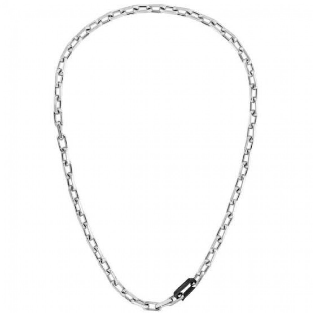 CALVIN KLEIN Sculpted Links Ανδρικό Κολιέ Αλυσίδα Ασημί Ανοξείδωτο Ατσάλι 35100067