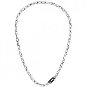 CALVIN KLEIN Sculpted Links Ανδρικό Κολιέ Αλυσίδα Ασημί Ανοξείδωτο Ατσάλι 35100067