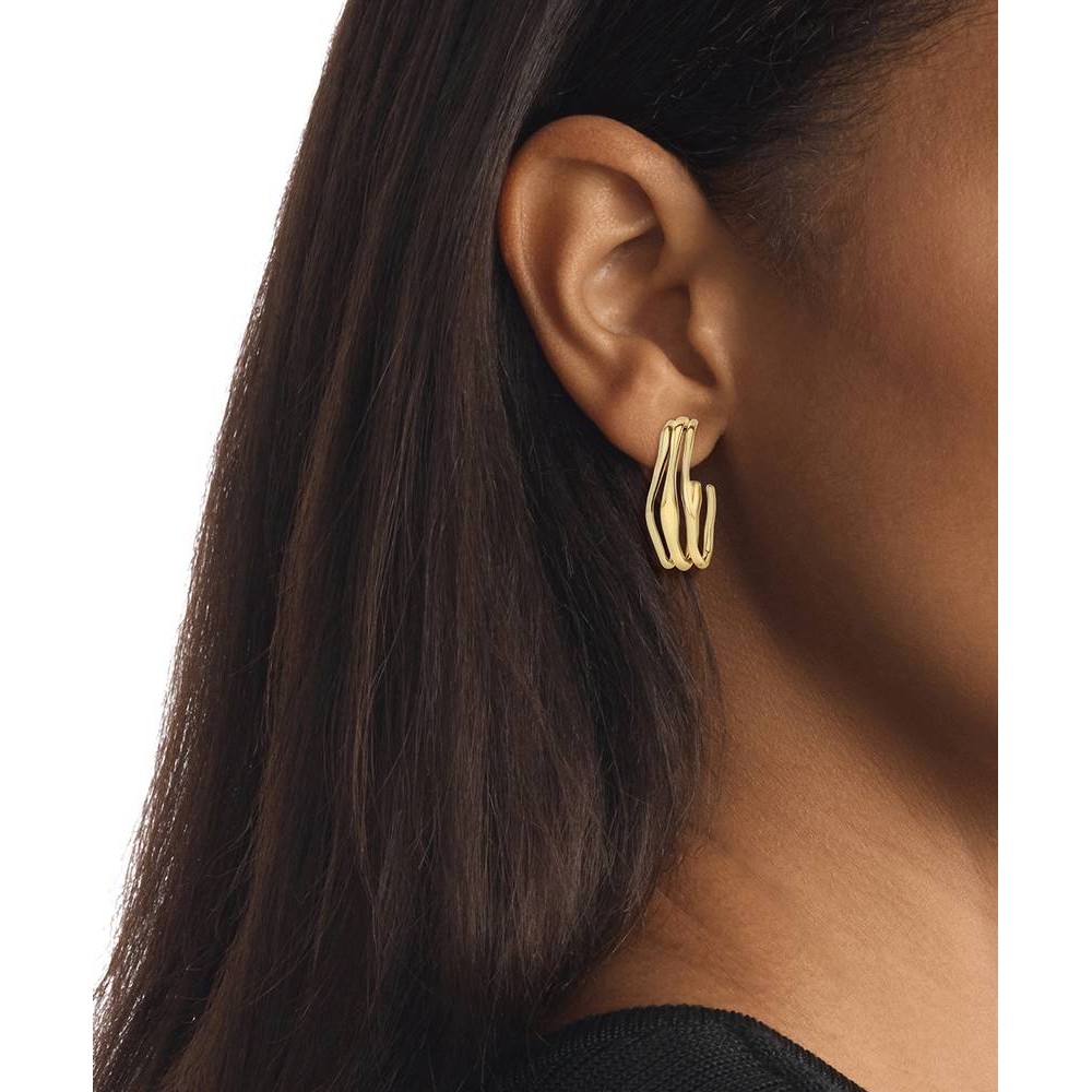 CALVIN KLEIN Σκουλαρίκια Κρίκοι Eπίχρυσο Ανοξείδωτο Ατσάλι 35000721